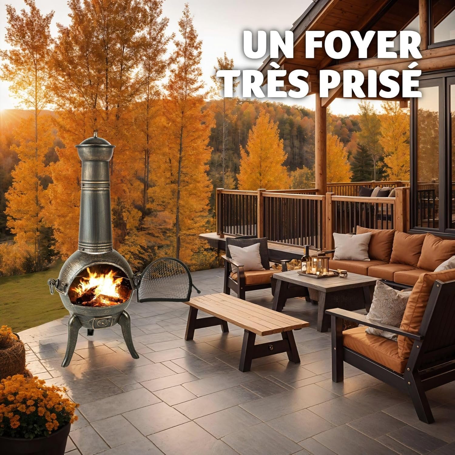 Tectake brasero en fonte