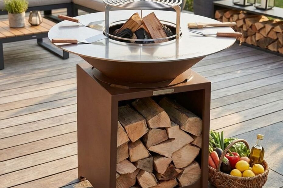 Brasero Moodz 100 cm corten avec pieds et grille - avis
