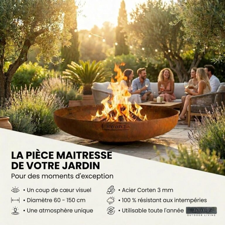 Avis MOODZ Braséro Corten Ø 100 cm 3 mm — Test Complet 2026