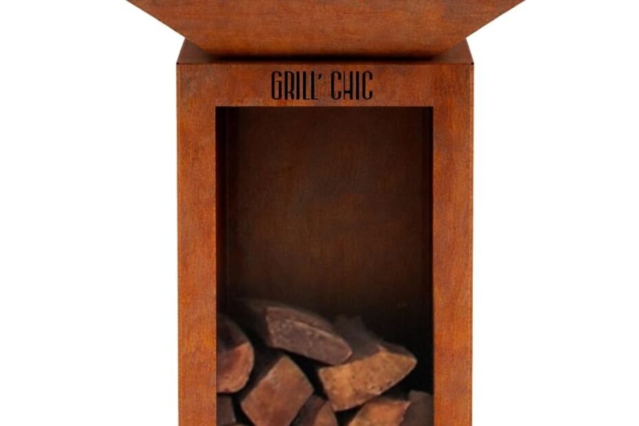 Brasero Grill'Chic - cevenol corten bois carre