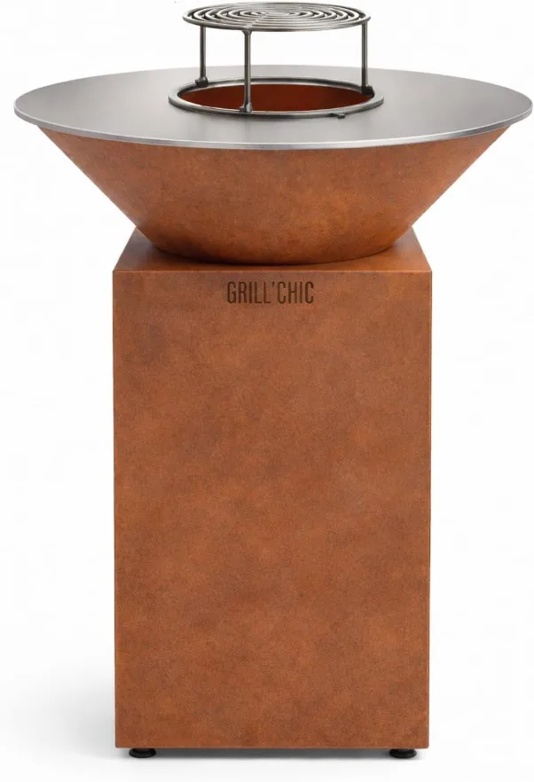 GRILL CHIC Cévenol Corten Rond Ø74cm pack complet France