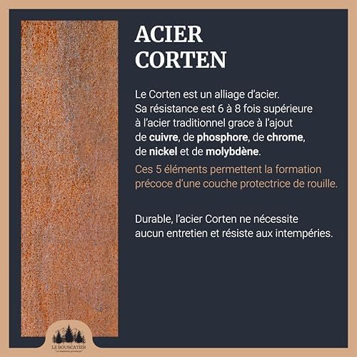 Avis brasero corten Lou Provençau — détail de la patine acier