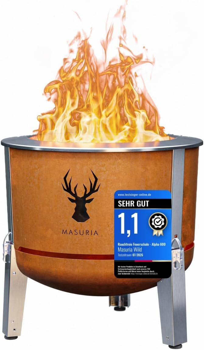 Masuria Alpha 600 — brasero sans fumée réduction 95%