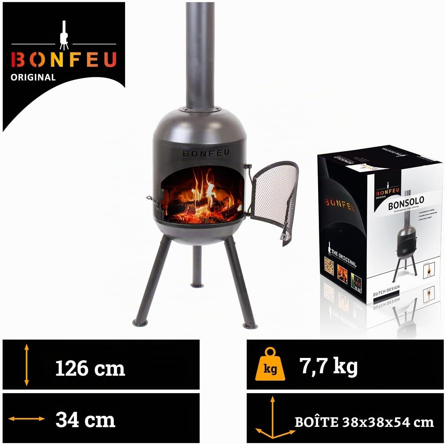 BonFeu BonSolo : vue détaillée du foyer